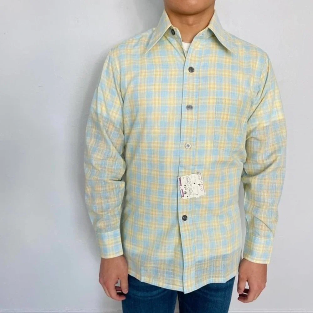 Vintage 70s Brigade‎ Plaid Button Down